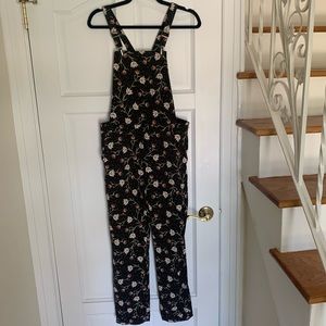 Topshop floral print overalls with pockets